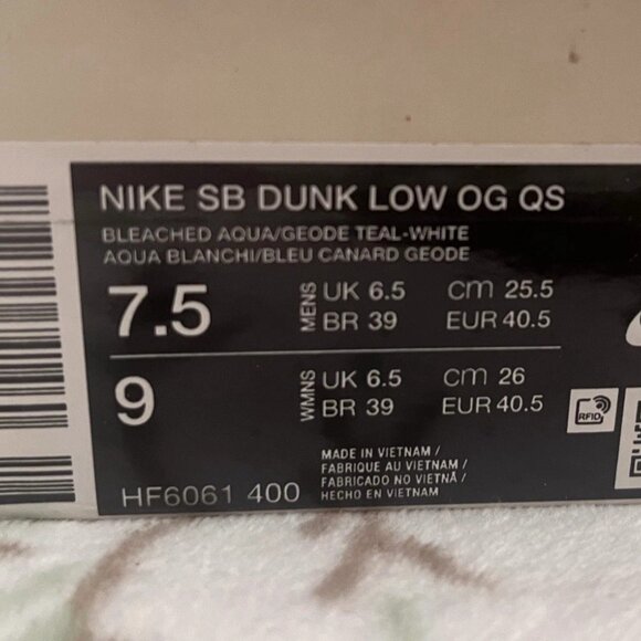 Nike Futura Laboratories x Dunk SB Low Bleached Aqua